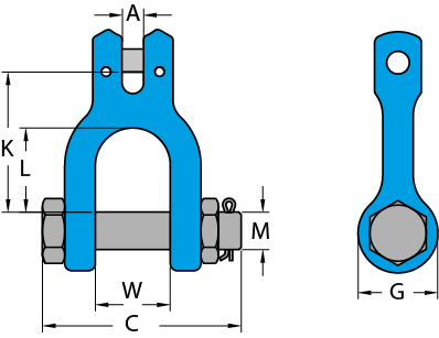 Grade 100 Clevis Shackle – Type X-066