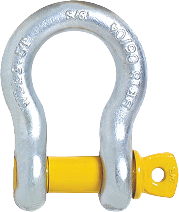 Yellow Pin Standard Bow Shackles – Screw Collar Pin