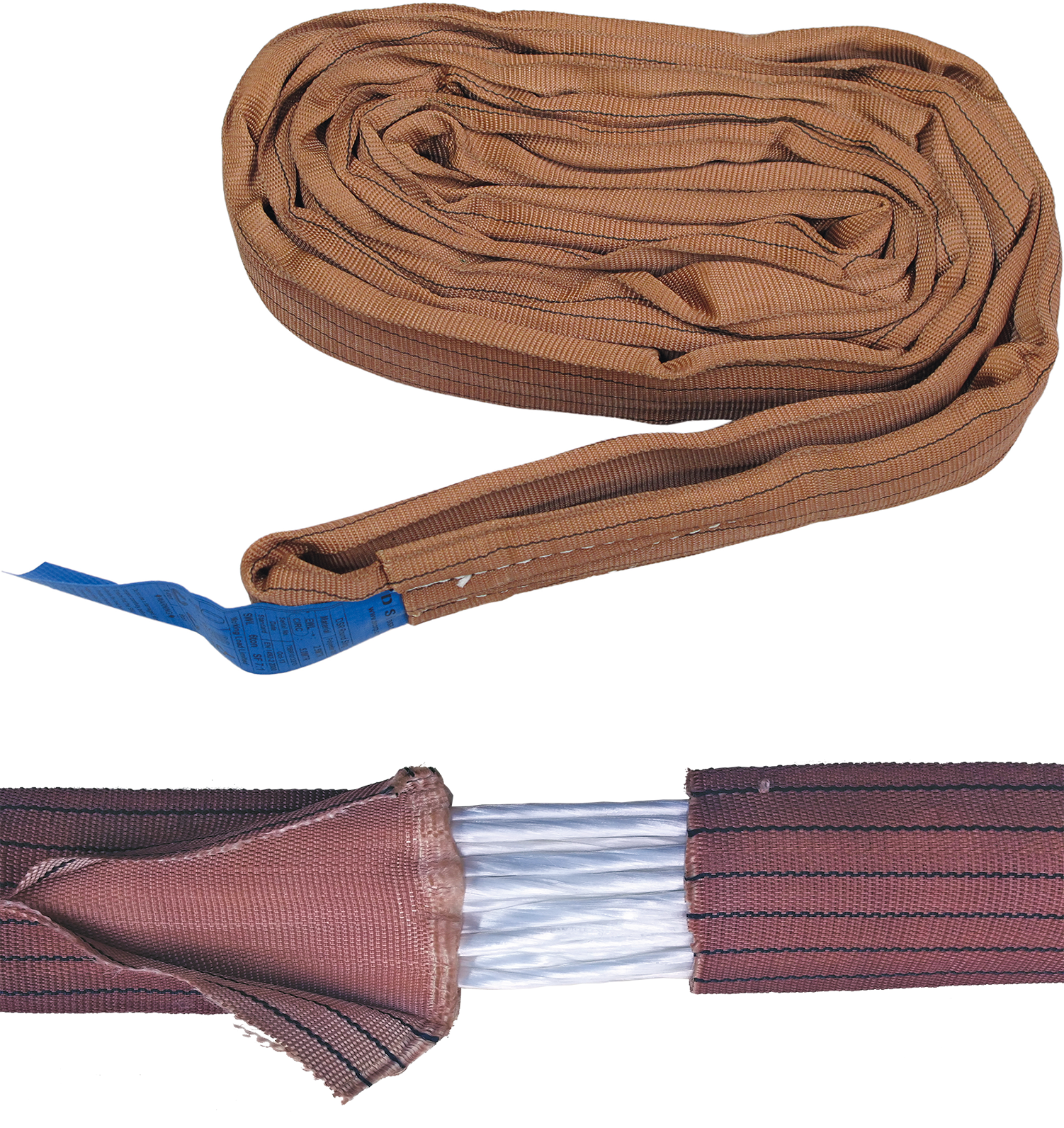 Polyester Round Slings Double Skin – Brown 6T WLL