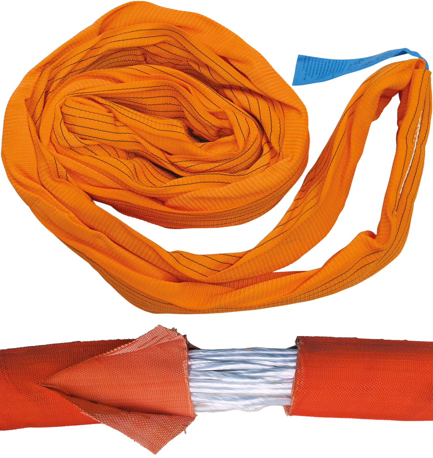 Polyester Round Slings Double Skin – Orange 50T WLL