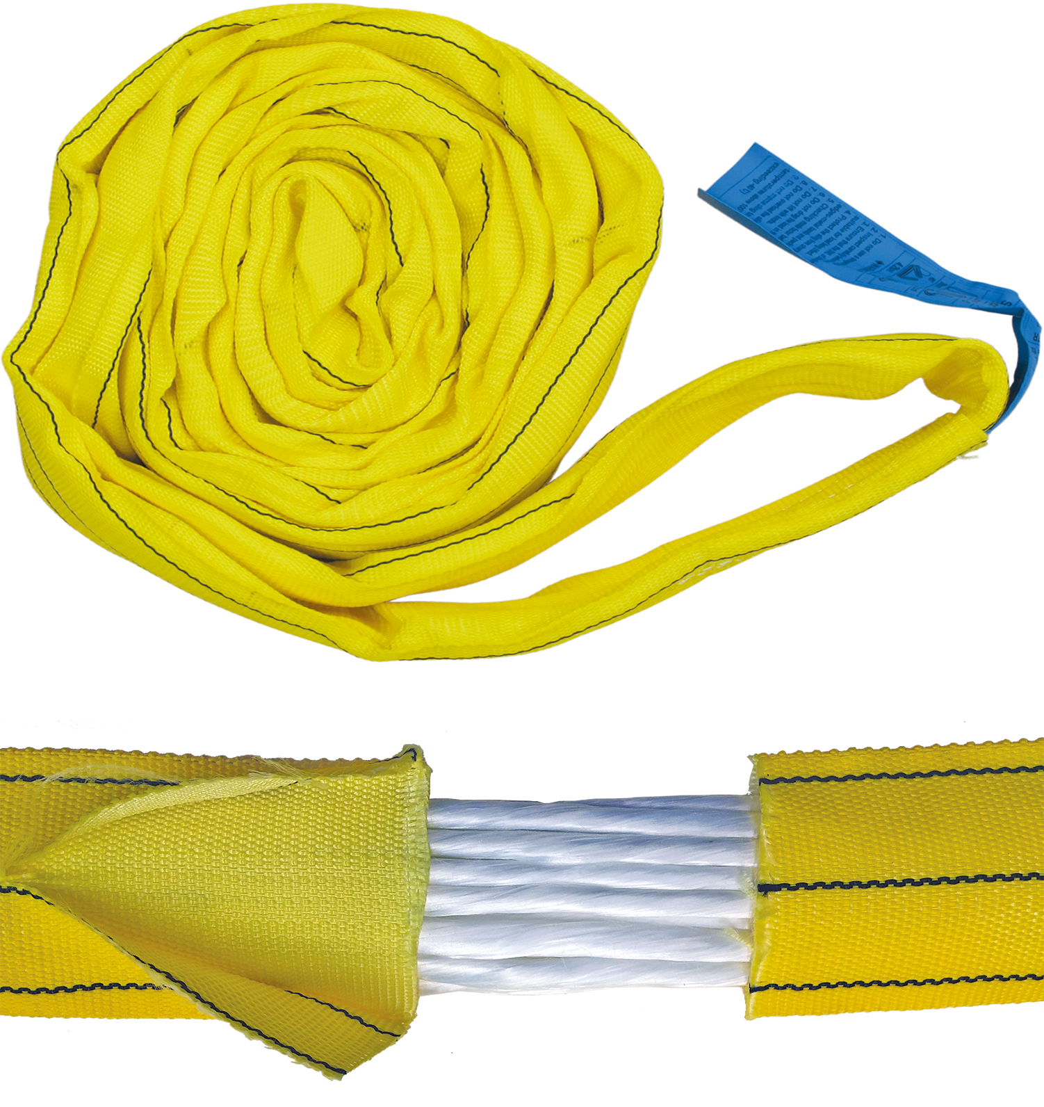 Polyester Round Slings Double Skin- Yellow 3T WLL